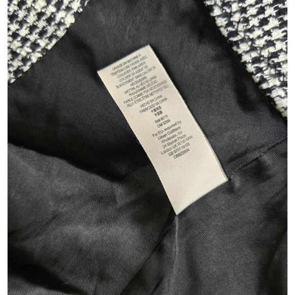 Free People Black and White Houndstooth Rodeo Blazer Size Small Jacket NWOT - Picture 14 of 14